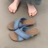 Niche Retro Bohemian Flat-bottomed Slippers for Women To Wear Summer New Seaside Vacation Beach Cool Slippers