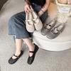 Compilation of Hollow Breathable Word Belt Versatile Casual Single Shoes Women's 2025 New Summer Fashion Flat Mary Jane Shoes