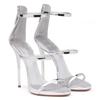 Summer New Women's High Heels Fashion Sexy Open Toe Fine Heeled Sandals Luxury High Quality Banquet Zipper Super High Heels