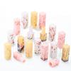 Elegant Frosted Translucent Square Lipstick Tube - Chinese Style 3D Printed Magpie Floral Design, 12.1g