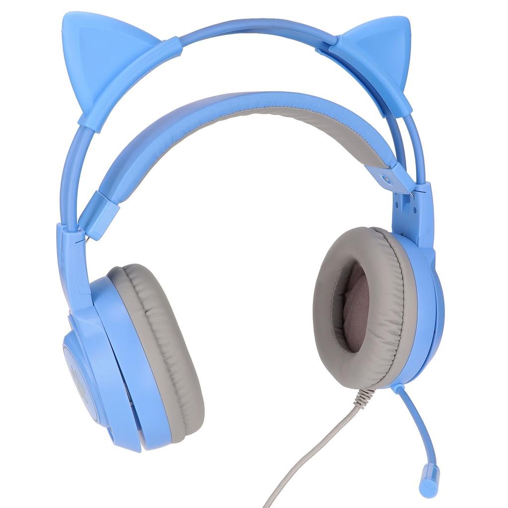 SYG25 Cat Ear Gaming Headset USB+3.5mm Plug Gaming Headphone Supports Volume Adjustment Microphone Mute