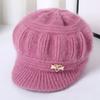 Keep Warm Knitted Hat Windproof Pumpkin Beret Hat Fashion Winter Hat Beanies  Middle Aged