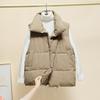 Cotton Vest Women's Autumn and Winter Stand-up Collar New Sleeveless Cotton Vest Vest Outside Wearing Vest Jacket