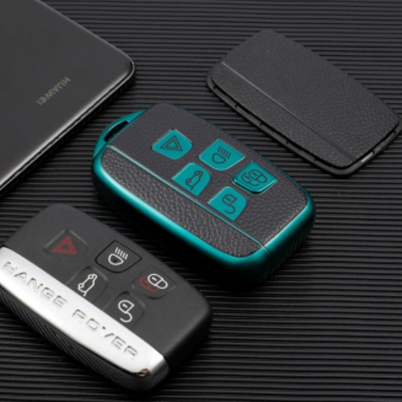 For Land Rover Range Rover Sport Evoque Freelander2 For Jaguar XF XJ XJL XE TPU Leather Car Key Cover Case Shell Holder Protector