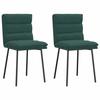 VidaXL Dining Chairs Set of 2 Dark Green Velvet, Chair, Living Room Chair, Accent Chair, Kitchen Chair, Seat of 4101284