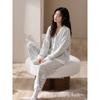 New Pajamas Women's Half-side Velvet Autumn and Winter High-grade Simple Style Coral Velvet Home Clothes Soft Winter Suit