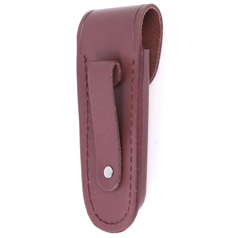 1PC Portable Cowhide Leather Knife Sheath Scabbard General Folding Knife Sheath Holster Durable