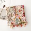 Four Seasons Available Luxury Women Viscose Scarf Designer Shawl Cotton Linen Feeling Tassel Pashmina Muslim Hijab Wrap Floral