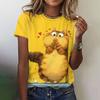 Women's Fashion T-Shirt Summer Crew Neck Clothing Funny Casual Short Sleeve Cat Print Top Fashion Loose T-Shirt Women Clothing