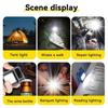Portable Mini LED Light 1000LM USB Rechargeable COB Work Light IPX4 Waterproof Keychain Light Lantern for Outdoor Camping Hiking