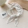 Cotton Linen Lace Triangular Scarf For Women In Spring Autumn And Summer Small Floral Small Scarf Headband Decoration Thin Style Wrapped Silk Scarf