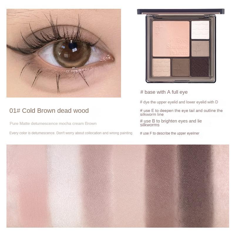 Multi-functional Eyeshadow Palette Grey Powder Brown Everyday Versatile Blush and Contour All In One Easy To Apply Affordable