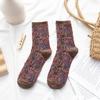 Winter Warm Flower Vintage Socks Women Korean Ins Fashion Kawaii Harajuku Mori Girl Socks Skarpetki Kobieta Femme Chaussettes