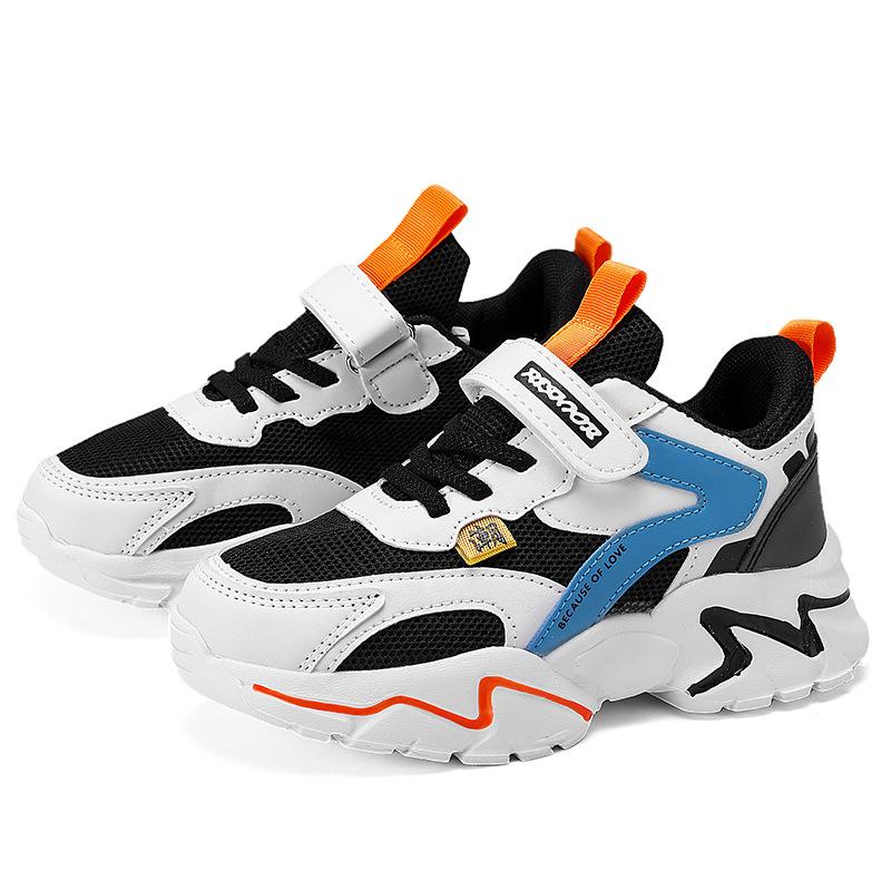 Zhongda Children's Dad Shoes Casual Outdoor Sports Mesh Blue Sneakers 2025 Spring and Summer Boys Mesh Shoes Breathable Double Mesh