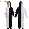 Halloween Masquerade Children's Costume Black and White Impermanence Onesie Demon Wizard Robe Splicing Party Costume