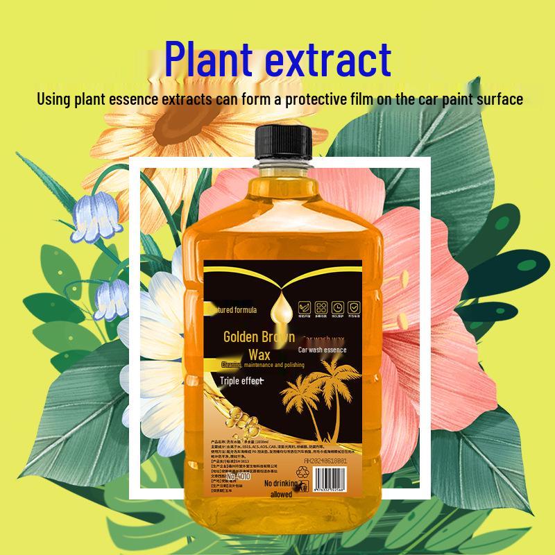 Concentrated Gold Brown Car Wash Foam Cleaner & Decontamination Wax Set