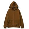 Man Fleece Zip Down Hoodies Jackets Men Solid Color Hooded Cardigan Coat Casual Sweatshirt Clothes