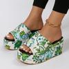 Women's Beach Slippers 2024 Summer Fashion Bohemia Wedges Slippers for Women  Platform High-heeled Slippers Women Shoes for 2024