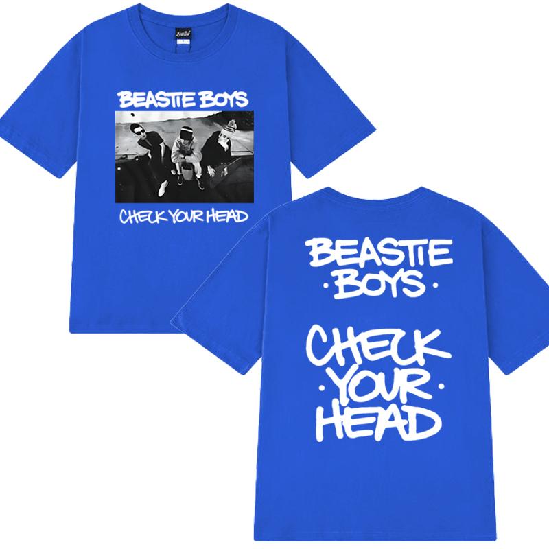 Hip Hop Groups Beastie Boys Check Your Head Album Print T Shirt Unisex Vintage Summer Short Sleeve T-shirts Men Women Cotton Top