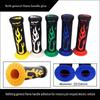 Universal 22mm Rubber Flame Handle Grips Dirt Bike Parts A Pair Flame Soft TPR Motorcycle Handlebar Hand Grips