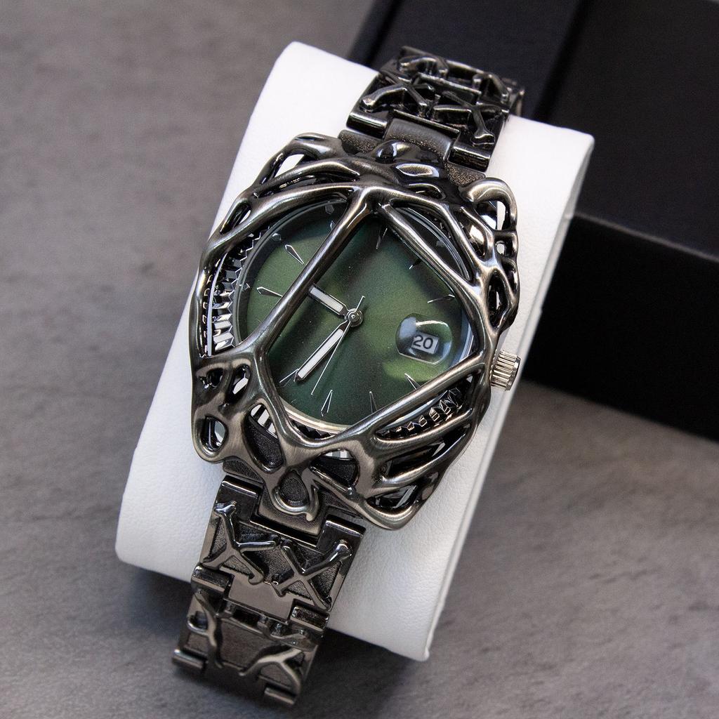 All Silver Unique Style Personalize Quartz Watch Men AAA High Quality Alabaster Fashion Unisex Hot Sell Unique Creative Clock