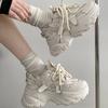 Versatile Hong Kong Style Shows Small White Platform Dad Shoes Women's 2025 New Autumn and Winter Student Retro Sneakers