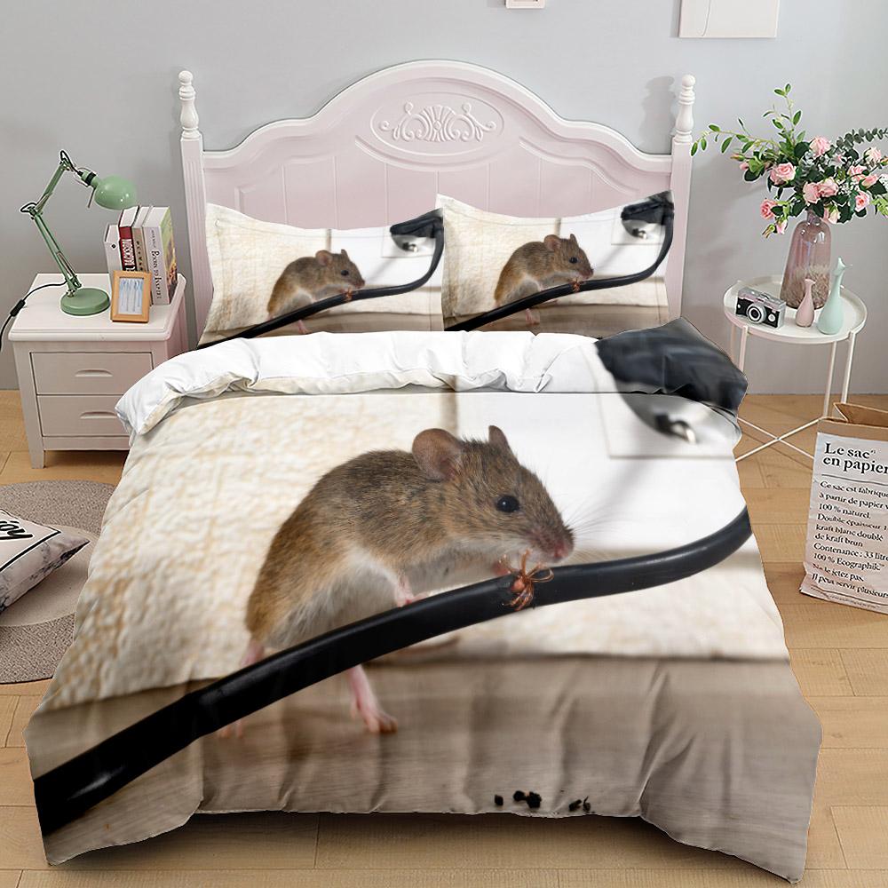 Lovely Rats Boys Duvet Cover Set UK Single Double Queen US Twin Full King Size Among Bed Linen Set
