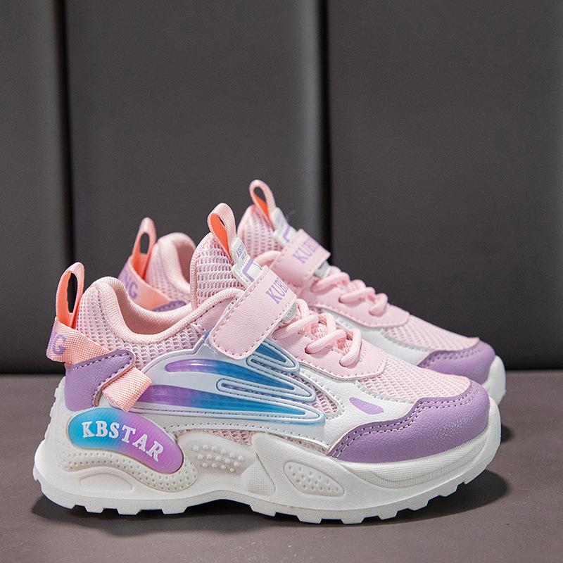 Autumn New Children Sneaker Boys and Girls Mesh Breathable Casual Students Lightweight Comfortable Wear-Resistant Soft Bottom Running Shoes