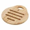 Fuji Boeki Bonheur Trivet, 18cm X 16cm X 1cm, Natural Pear-Shaped, Made of Natural Wood, with Handles, 22646