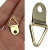 20Pc / Packaged Gold Brass Triangle Photo Frame Wall Hook Rings