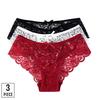 3 Pcs/Lot ! Women Sexy Lace Panties Sexy Briefs S To XL Underewear