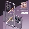 Plating Frame With Lens Protection Film Clear Phone Case For Iphone 14 13 12 11 Pro Max Xs Mini Xr X 7 8 Plus Se 2022 2020 Cover