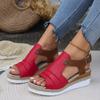 2024 Summer  Women's Sandals Outdoor Casual Thick-soled Wedge Women's Shoes Fashion Buckle Open-Toe Fish Mouth Shoes Zapatos