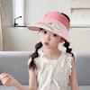 Children's Hat Girl Cartoon Big Hat Brim Sun Protection Hat Little Girl Outdoor Summer Sky Top Sun Hat