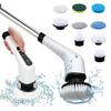 Electric Spin Brush Shower Scrubber with Long Handle IPX7 Waterproof Detachable Rechargeable Cordless Tile