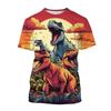 Fashion Animal Dinosaur 3D Printed T-shirt For Men Hot Sale Tyrannosaurus Short-sleeved Round Neck Tee Shirt Casual Street Tops