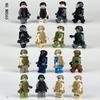 MOC Military Series Anti-terrorism Special Police Soldier Character Building Block Toys