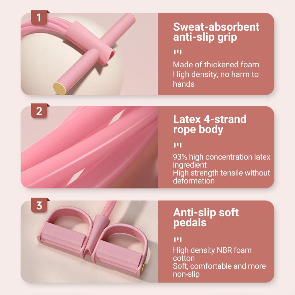 6-Tube Yoga Exercise Band Pedal Puller Band Elastic Pull Rope Flexipull Weerstandstrainer Resistance Bands For Abdomen Waist Arm