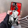 Luxury Black Phone Case For Xiaomi Redmi Note 11 10 9 8 7 Pro 9S 9A 9C 10s 8T K40 10C 10S Funda Cover Anime Chainsaw Man