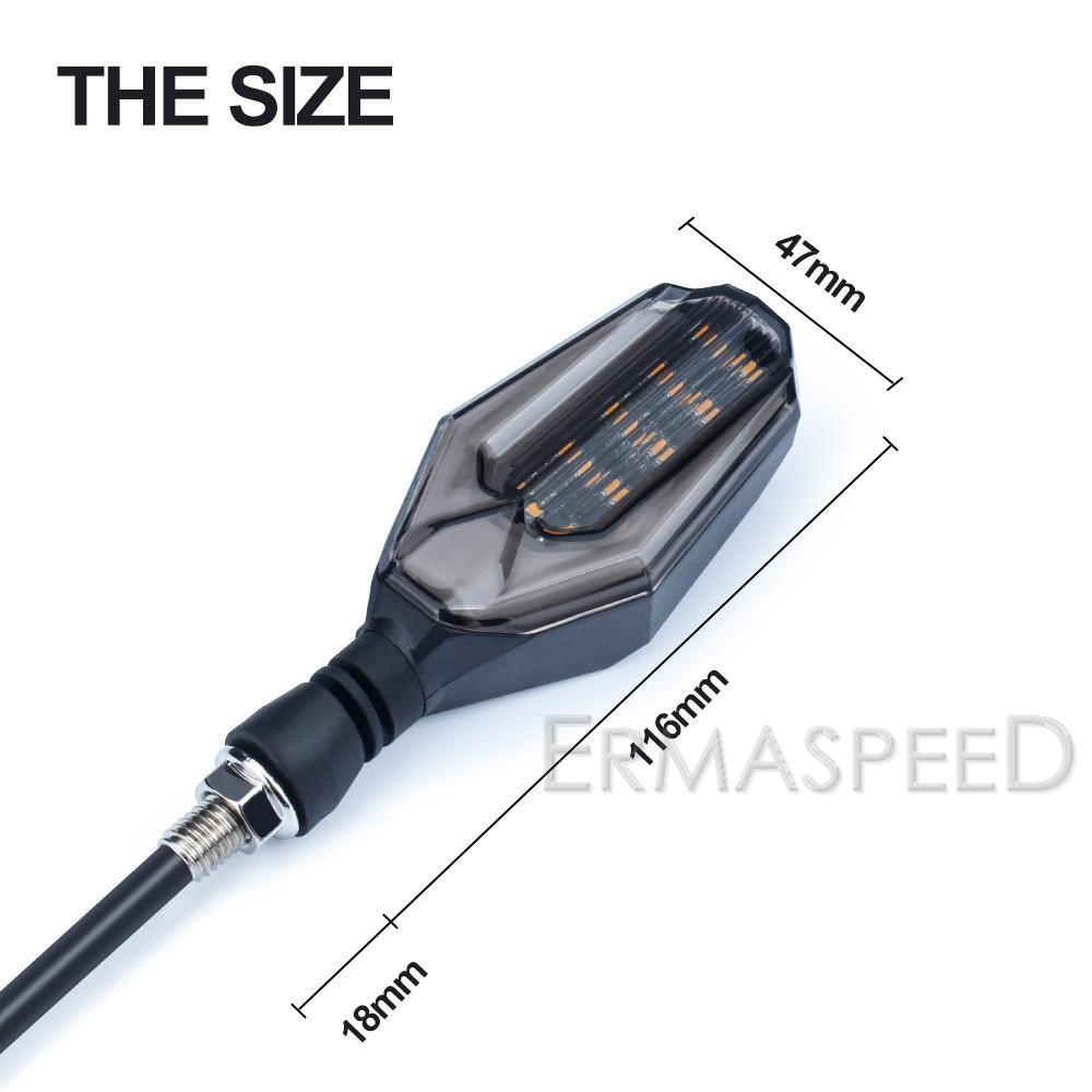 2PCS Motorcycle Turn Signals LED Flashing Lights Universal Waterproof Tail Light Blinkers Brake Stop Signal Lamp for