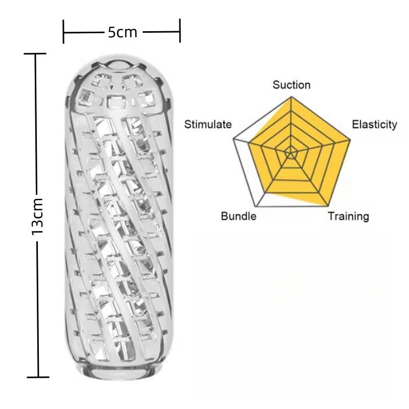 Transparent Male Masturbator Artificial Pussy Vaginal for Men 18 Glans Sucking Penis Pump Spikes Exerciser Sex Toys Erotic