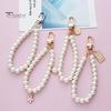 Mobile Phone Chain Faux Pearls Lollipop Letter Decoration Vintage Anti Lost Key Ring Holder Phone Accessories