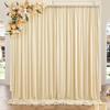5x8/10ft Wrinkle Free White Satin Backdrop Curtains for Wedding Birthday Parties Photography Background Baby Shower Decorations
