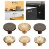 Set of 6 Elegant Drawer Knobs Brushed Brass Finish Zinc Alloy Handle for Modern Minimalist Home Decoration Daily Use