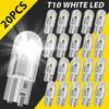 20/10/4/2Pcs T10 LED W5W WY5W COB LED Car Wedge Parking Light Turn Side Bulbs Instrument Lamp Auto License Plate White 194