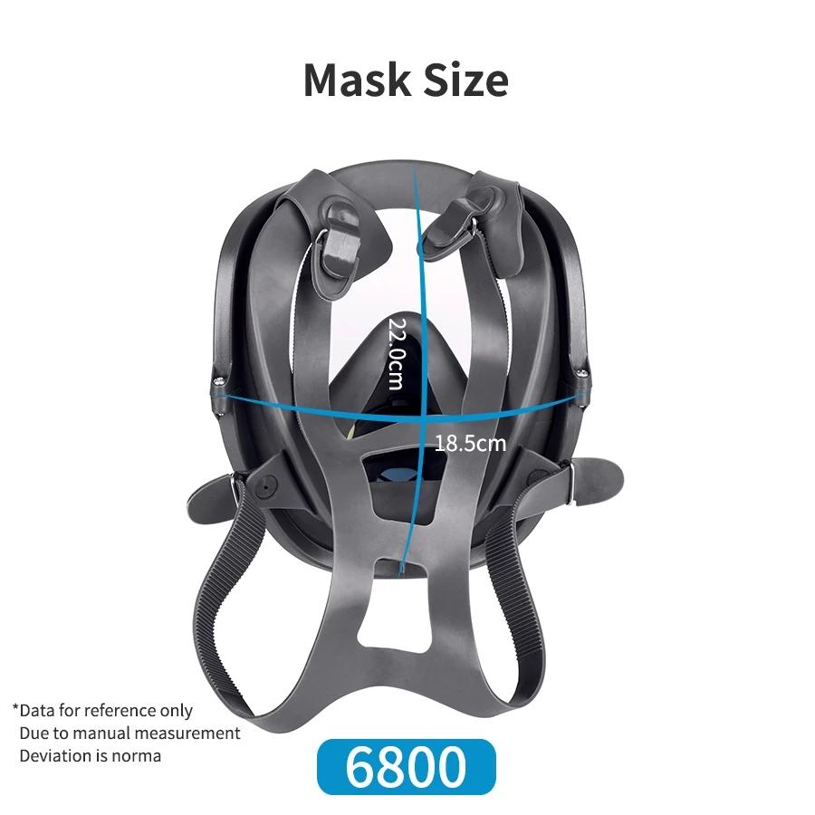 6800 Full Face Respirator Painting Spraying Mask Large View Work Protection Painting Spraying Smoke Mine