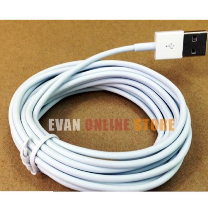 3M / 10FT IOS 8 Charge Cable USB 3 Meter Long 3m Charger for iPhone 6 6 Plus the Cable for iPhone 5 5S 5C iPad Air, Cable