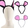 Mouse Cosplay Makeup Headband Sweet Kids Headwear Hairbands Headwear Pompoms Hairbands Birthday Party