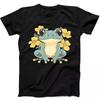 Frog Floral Cute Best Seller Funny Gift Tee Black T Shirt 302