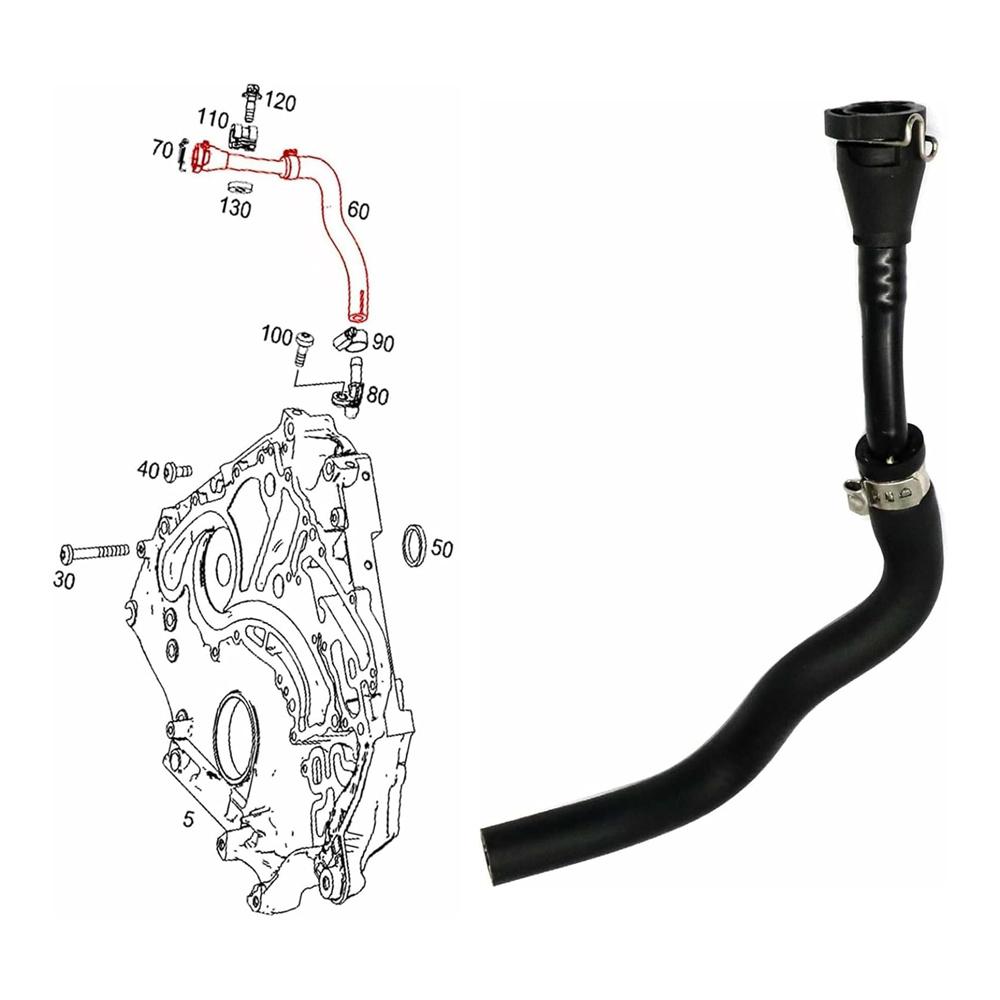 New 1x Car Oil Crankcase Breather Pipe Vent Hose For Mercedes Benz GL GLE Class S550